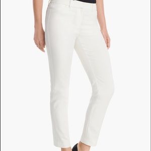 WHBM White Perfect Form Ankle Pants
